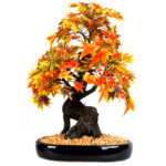 Artificial Japanese Maple Bonsai Plant With Ceramic Pot