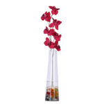 Beautiful Artificial Red Cymbidium Orchid Flower For Decor
