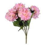Beautiful Artificial Pink Hydrangea Flower with 5 stick