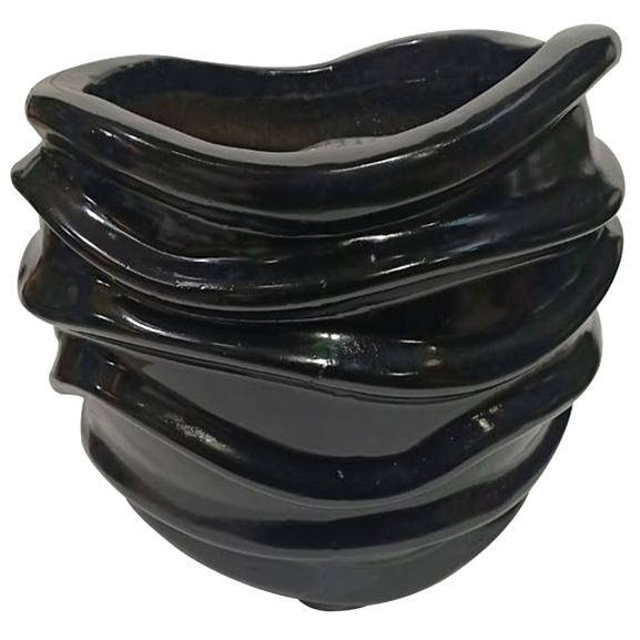 High Quality Beautiful Black Pot For Home And Garden Decoration