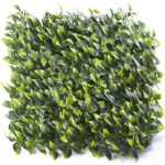 UV Coated Artificial Vertical Garden Mat with Green Leaves (50X50 cm)