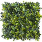 UV Protected Artificial Vertical Garden Mat with Green Leaves(50X50 cm)