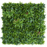 UV Coated Artificial Vertical Garden Mat with Mixed Green Leaves(100 X 100 cm)