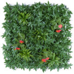 Elen UV Artificial Vertical Garden Mat with Anthurium Flowers (100 X 100 cm)