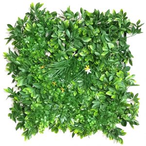 UV Coated Artificial Vertical Garden Mat with Mixed Green Leaves(50 X 50 cm)