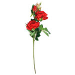 Beautiful Artificial Red Rose Flower Single Stem For Decor