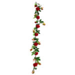 Artificial Hanging Red Rose Vine Flower For Home Decoration