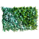 Non UV Artificial Vertical Garden Mat with Mixed Green and White Leaves (40 X 60 cm)