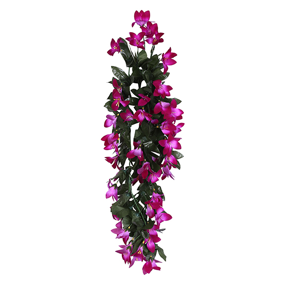 Artificial Falling Pink Flower Bush For Decor