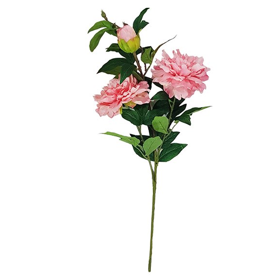 Artificial Peach Peony Flower Single Stem For Decor