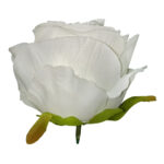 Artificial White Rose Flower Head For Decoration