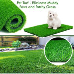 Artificial Pet Grass 25 mm for Dogs, Cats (3.28 X 3.28 ft)