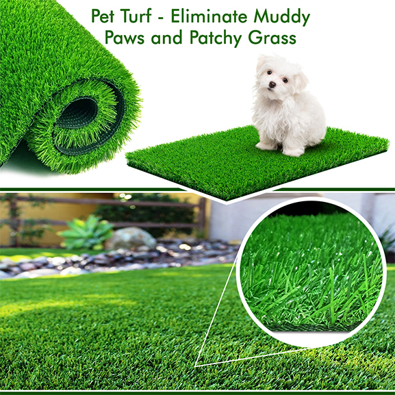 Artificial Pet Grass 25 mm for Dogs, Cats (3.28 X 3.28 ft)