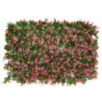 Non UV Artificial Vertical Garden Mat with Pink Leaves (40 X 60 cm)