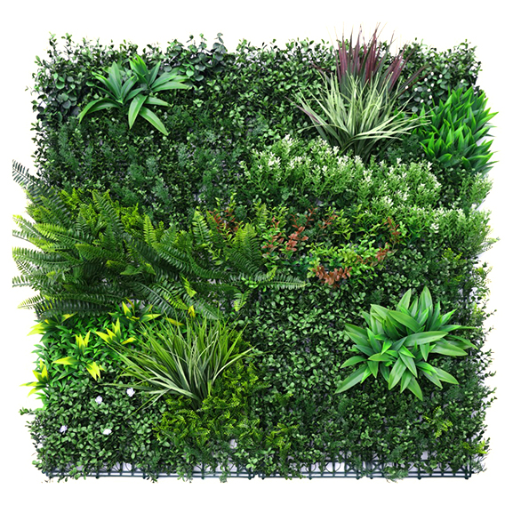 Artificial UV coated Vertical Garden Mat with Green Bush