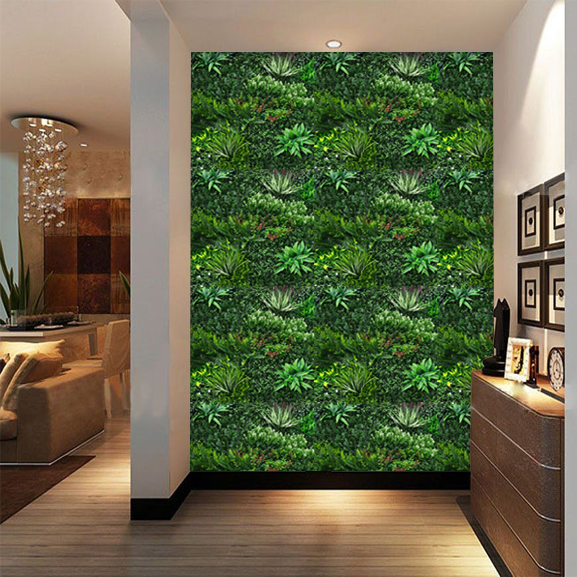 Artificial UV Coated Vertical Garden Mat with Green Bush - Elen India