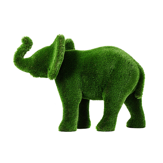 Artificial grass Elephant sculpture