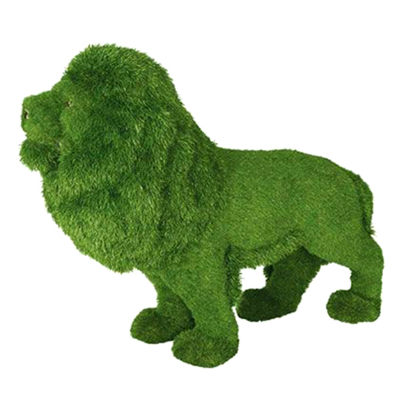 Artificial Grass Lion Animal for Garden Decor