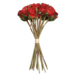 Artificial Rose Flower Bunch with 20 Heads for Decor (28 cm)