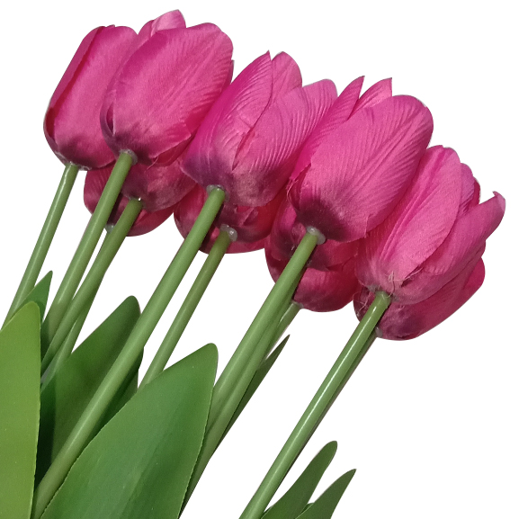 Faux Tulip Pink Flower Bunch