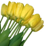 Elen Artificial Tulip Yellow Flower Bunch for Decoration