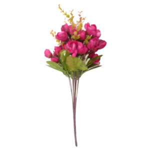 Elen Artificial Mini Rose Pink Flower Bunch (38 cm)