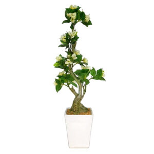 Artificial White Bougainvillea Bonsai Plant (59 cm)