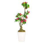 Elen Artificial Pink Bougainvillea Bonsai Plant (59 cm)