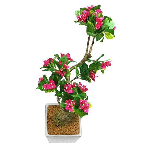 Elen Faux Pink Bougainvillea Bonsai Plant (59 cm)