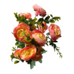 Elen Artificial Peony Bunch Orange