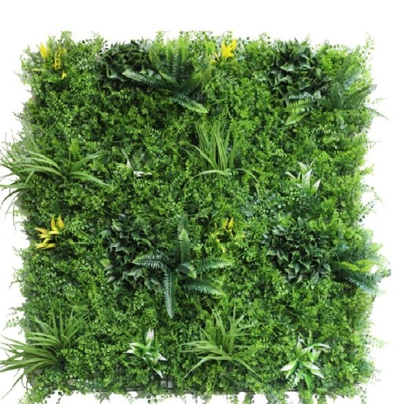 UV Coated Artificial Vertical Mat with Green Leaves - Elen India