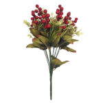 Artificial Red Cherry Bunch 43 cm