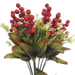 Faux Red Cherry Bunch