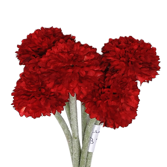 Artificial Red Mum Bunch