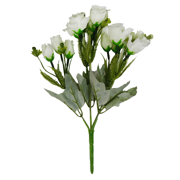 Artificial White Rose Bunch