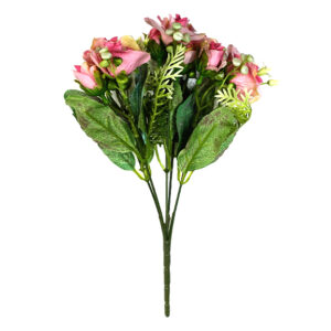 Artificial Pink Rose Bunch Flower